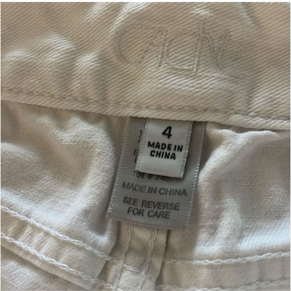 CACHE | white denim straight leg jeans 4 - Picture 5 of 7
